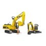 Bruder mini excavator Cat cu muncitor